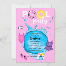 プールパーティーの誕生日スプラッシュ レパード水着