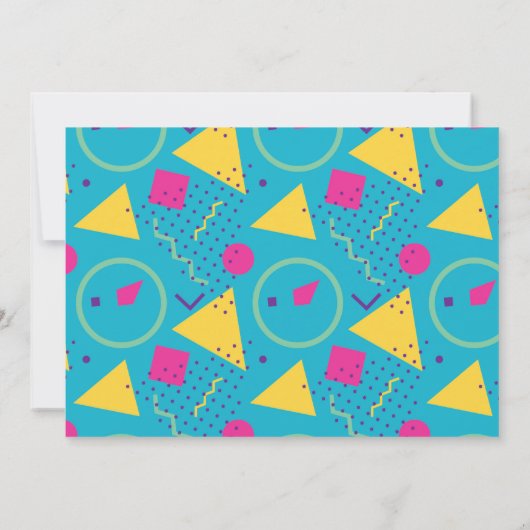 プールパーティーの誕生日写真の招待ピンク 招待状 (裏面)