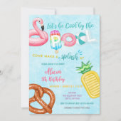 プールパーティーの誕生日招待状 招待状 (正面)