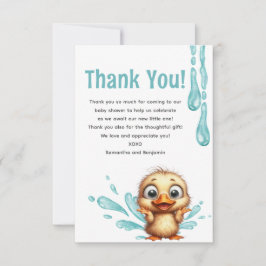 プールパーティーの赤ちゃんシャワー サンキューカード