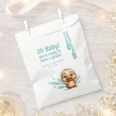 プールパーティーの赤ちゃんシャワー フェイバーバッグ (クリップ留めされた状態)