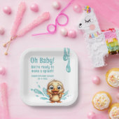 プールパーティーの赤ちゃんシャワー ペーパープレート (パーティー)