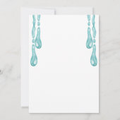 プールパーティーの赤ちゃんシャワー 招待状 (裏面)