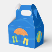 プールパーティーアフリカンアメリカン誕生日ガールカスタム フェイバーボックス (裏面サイド)