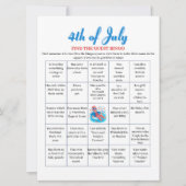 プールパーティーアンクルサム7月ビンゴゲームの4th シーズンカード (正面)