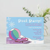 プールパーティーインウィンターガールズインドアスノーイスイミング 招待状 (スタンド正面)