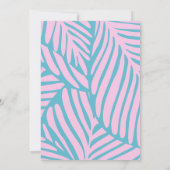 プールパーティーガールピンクの誕生日パーティーへの招待 招待状 (裏面)