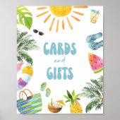 プールパーティーギフトの署名 ポスター (正面)