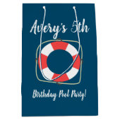 プールパーティーギフトパーティーバッグ ミディアムペーパーバッグ (正面)