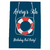 プールパーティーギフトパーティーバッグ ミディアムペーパーバッグ (裏面)