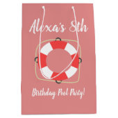 プールパーティーギフトパーティーバッグ ミディアムペーパーバッグ (正面)