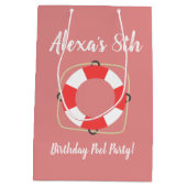 プールパーティーギフトパーティーバッグ ミディアムペーパーバッグ (裏面)