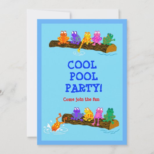 プールパーティークール! 招待状 (正面)
