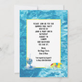 プールパーティーゴールデンリトリバー 招待状 (裏面)