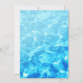 プールパーティーサマーウォーターブライダルシャワー 招待状 (裏面)