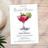 プールパーティーサマーカクテルブライダルシャワー 招待状