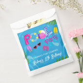 プールパーティーサマーガールバースデーパーティー フェイバーバッグ (封をした状態)