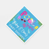 プールパーティーサマーガールベビーシャワー スタンダードランチョンナプキン (角)