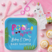 プールパーティーサマーガールベビーシャワー ペーパープレート (パーティー)