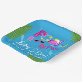 プールパーティーサマーガールベビーシャワー ペーパープレート (傾斜あり)