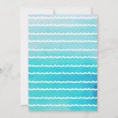 プールパーティーサマーガール誕生日招待状 セーブザデート (裏面)