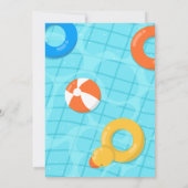 プールパーティーサマーキッズ誕生日招待状 招待状 (裏面)