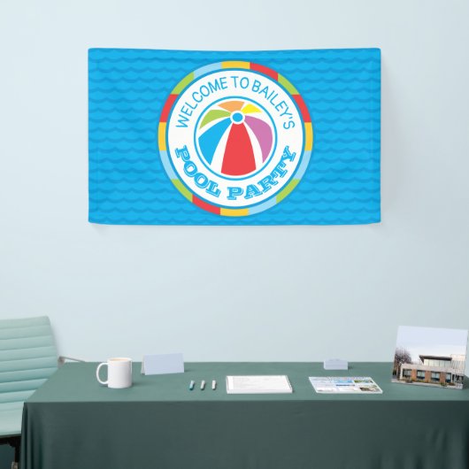 プールパーティーサマーパーティーウェルカムサインバナー 横断幕 (トレードショー)