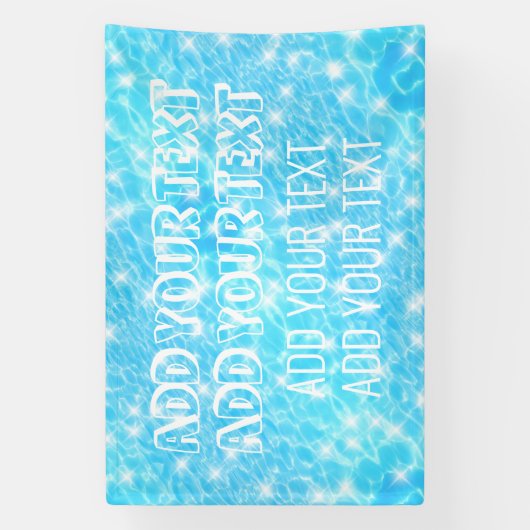 プールパーティーサマーパーティービーチ結婚式ブルーウォーター 横断幕 (縦)