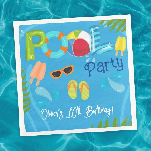 プールパーティーサマーボーイバースデーパーティー