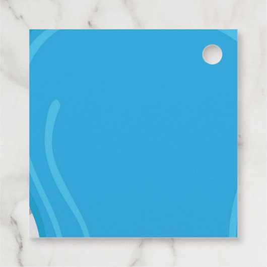 プールパーティーサマーボーイバースデーパーティー フェイバータグ (裏面)