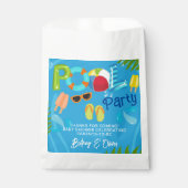 プールパーティーサマーボーイベビーシャワー フェイバーバッグ (正面)