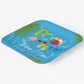 プールパーティーサマーボーイベビーシャワー ペーパープレート (傾斜あり)