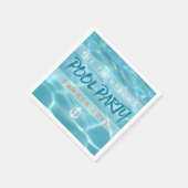 プールパーティーサマー航海のカスタム スタンダードカクテルナプキン (角)