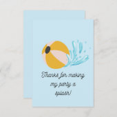 プールパーティーサンキューカード サンキューカード (正面/裏面)