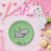 プールパーティーシャーク誕生日紙プレート ペーパープレート (パーティー)