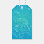 プールパーティースイミング誕生日サンキュービッグ ギフトタグ (裏面)