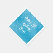プールパーティースウィート16ウォーターブルーミニマリストブデイ スタンダードカクテルナプキン (角)