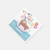 プールパーティースロッスバルーンサマー誕生日昼寝 スタンダードカクテルナプキン (角)