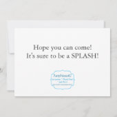 プールパーティーターキオースシェブロンアンドタンアーガイル柄の招待状 招待状 (裏面)