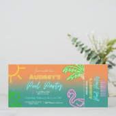 プールパーティーチケット 招待状 (スタンド正面)