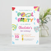 プールパーティーテーマ 招待状 (スタンド正面)