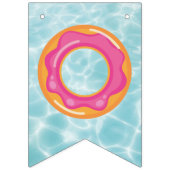 プールパーティーハッピーバースデー バンティングフラッグ (第1の旗)