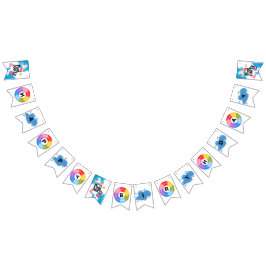 プールパーティーハッピーバースデー バンティングフラッグ