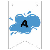 プールパーティーハッピーバースデー バンティングフラッグ (第3の旗)