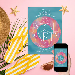 プールパーティーバチェロレッテ 招待状