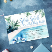 プールパーティーバッシュサマーボーイズ誕生日パーティー 招待状