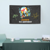 プールパーティーバースデーバナースプラッシュボールボーイ 横断幕 (トレードショー)