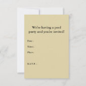 プールパーティーパスポート 招待状 (裏面)