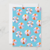 プールパーティーパロオザヒッピー誕生日 招待状 (裏面)