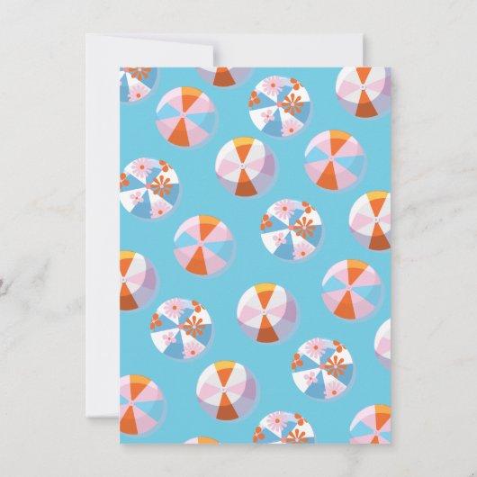 プールパーティーパロオザヒッピー誕生日 招待状 (裏面)